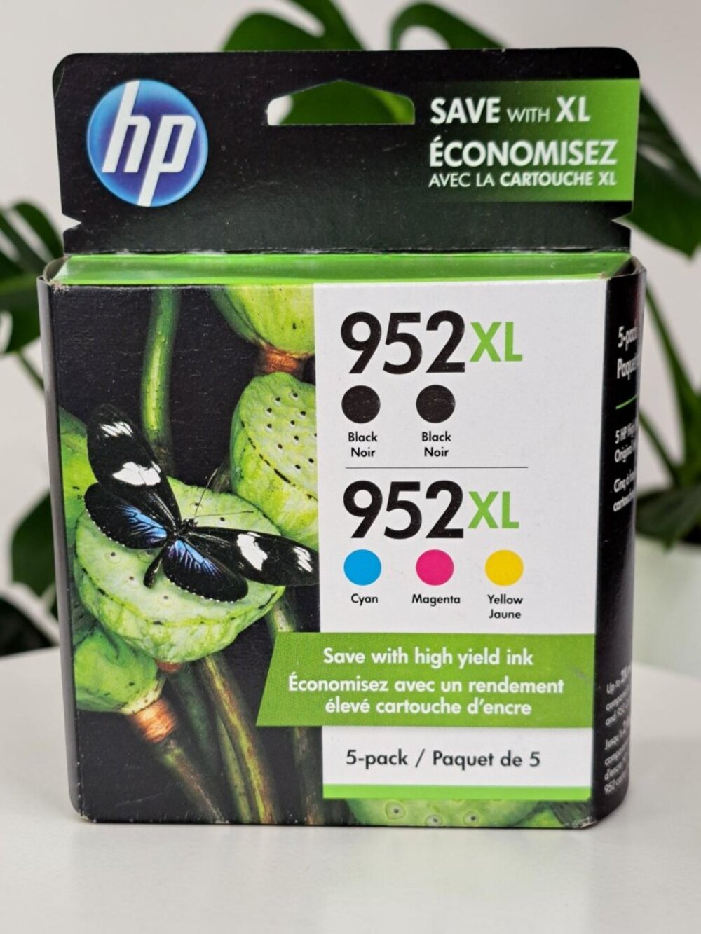 HP #952XL Black/Cyan/Magenta/Yellow Ink  5-pack Exp. 2021